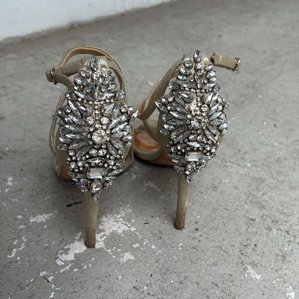 Badgley Mischka Rhinestone heels - Picture 2 of 10
